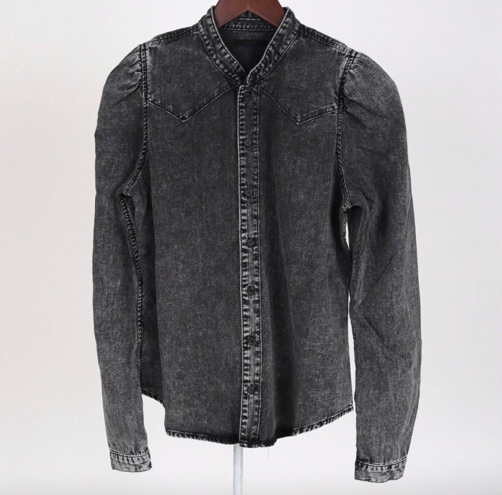 Mother Denim - The Puffy Shirt in Radio Waves Wash